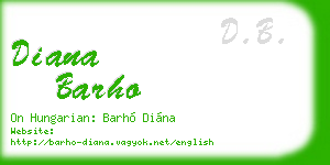 diana barho business card