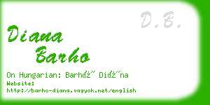 diana barho business card